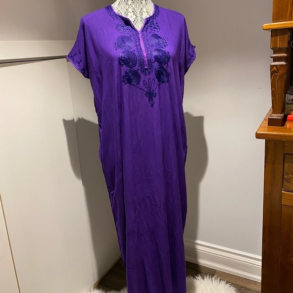 Authentic Moroccan Kaftan S/M purple - Picture 1 of 2